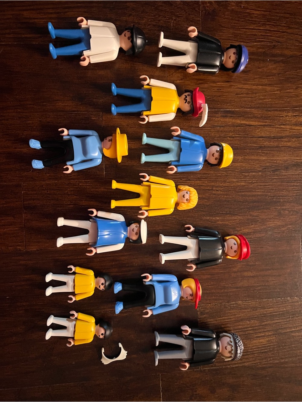 Vintage Playmobil Assorted Figures Lot people men women kids hats 1974